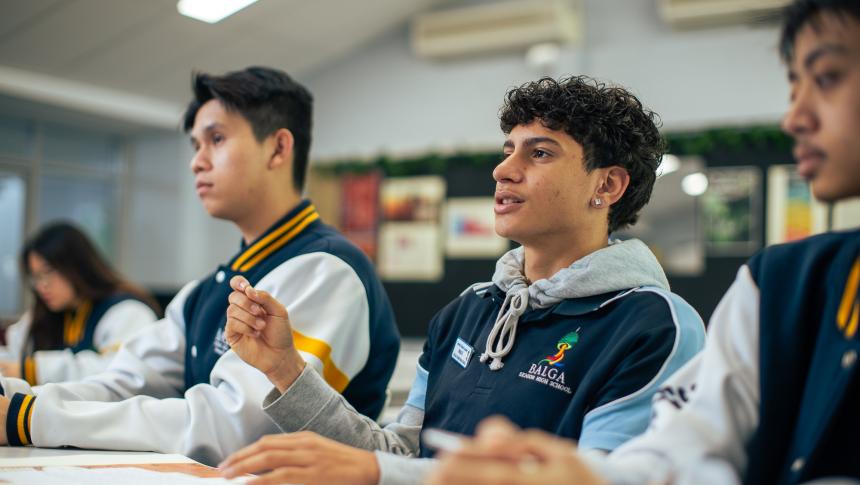 three boys in class