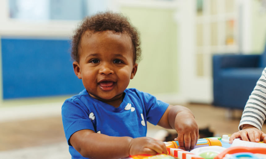 Smiling toddler